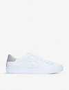Gucci New Ace Perforated Leather Sneakers In White