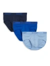 2(x)ist Cotton Contour Pouch Briefs- Set Of 3 In Navy Combo