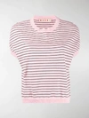 MARNI STRIPED KNITTED TOP,14219374