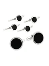 David Donahue Onyx & Sterling Silver Stud Set