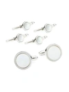 David Donahue 3-pair Sterling Silver & Mother Of Pearl Cufflink