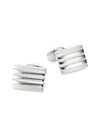David Donahue 2-piece Sterling Silver Lined Rectangle Cufflink