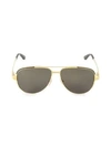 Cartier 60mm Aviator Sunglasses In Gold