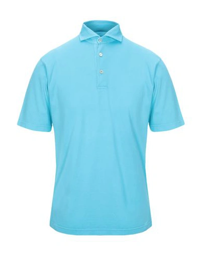 Fedeli Polo Shirt In Sky Blue