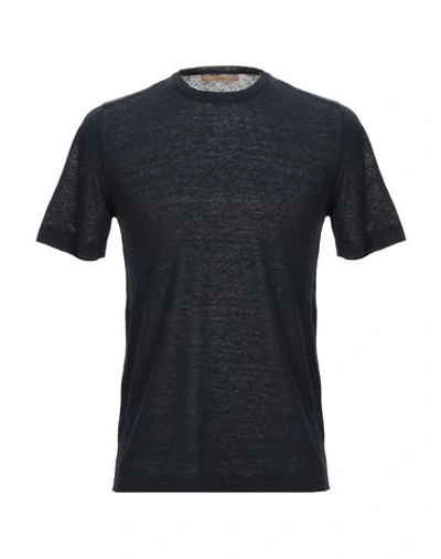 Nuur Round Neck Short-sleeved T-shirt In Blue