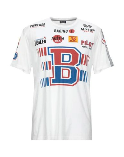 Blauer T-shirt In White
