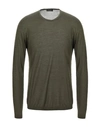 Roberto Collina Sweaters In Military Green