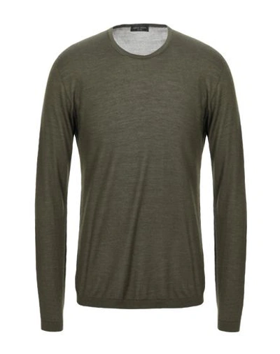 Roberto Collina Sweaters In Military Green