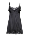 Dolce & Gabbana Lace Trimming Mini Dress In Black