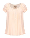 Semicouture T-shirts In Salmon Pink