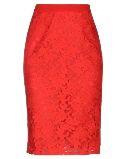 Marc Cain Knee Length Skirt In Red
