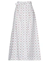 Vivetta Sarzana Bow-print Belted Maxi Skirt In White