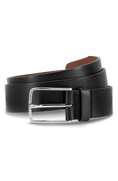 Allen Edmonds Broadway Avenue Leather Belt In Black Calfskin