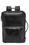 Fossil Buckner Leather Backpack In Black