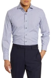 LORENZO UOMO TRIM FIT STRETCH STRIPE DRESS SHIRT,NF9F216