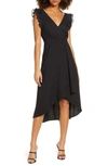 ALI & JAY FLUTTER SLEEVE HIGH/LOW DRESS,711-0656