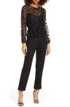 ALI & JAY ALLISON LONG SLEEVE DOT MESH JUMPSUIT,711-0650