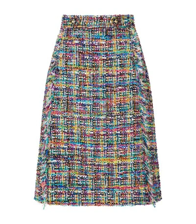 Etro Tweed A-line Skirt In Neutrals
