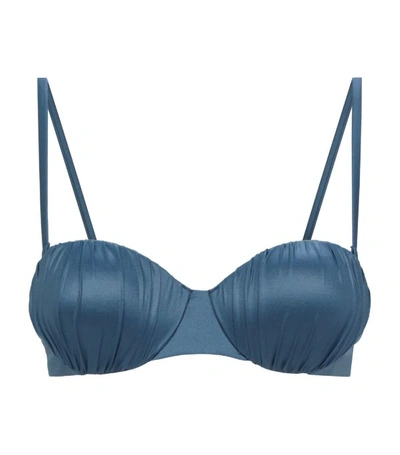 Max Mara Leisure Estro Bikini Top In Blue