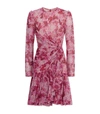 GIAMBATTISTA VALLI SILK FLORAL MINI DRESS,14977877