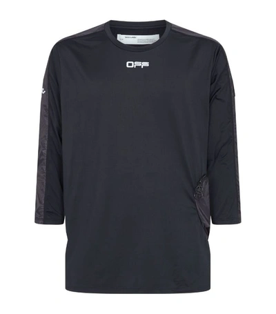 Off-white Jogging T-shirt In Black/silver