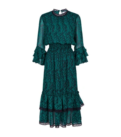 Misa Printed Gordana Dress In Green