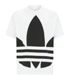 Adidas Originals Adidas Big Trefoil Crewneck T-shirt In White/ Black