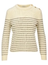 SAINT LAURENT STRIPED KNITTED jumper,11192507