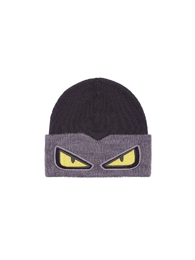 Fendi Kids Monster Eyes Knitted Beanie In ModeSens