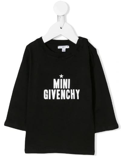 Givenchy Babies' Logo Tee In Black