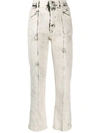 STELLA MCCARTNEY STITCHED BLEACHED STRAIGHT JEANS