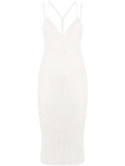 Dion Lee Layered Bra Fitted Dress In White
