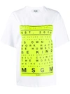 MSGM 'WELCOME TO THE FUTURE' T-SHIRT