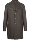 Harris Wharf London Single Breasted Coat In Grey