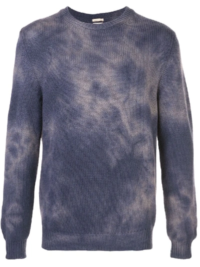 Massimo Alba Hand Painted Jumper In Blue