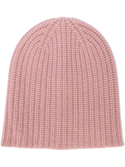 Alex Mill Ribbed Cashmere Beanie In 粉色