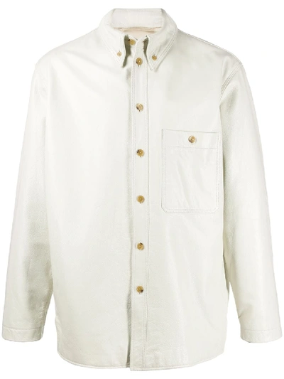 Lemaire Button-down Shirt Jacket In 大地色