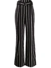 PROENZA SCHOULER STRIPED BELTED TROUSERS