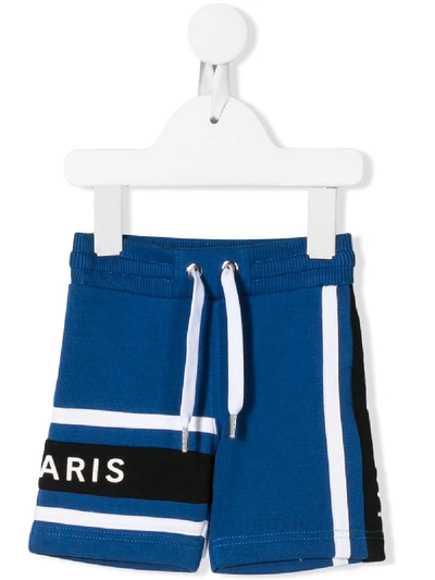 Givenchy Babies' Stripe Print Shorts In Blue