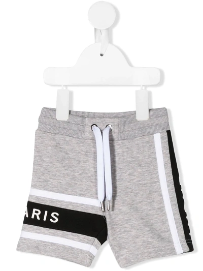 Givenchy Babies' Panelled Jersey Tracksuit Shorts In Grigio Antico