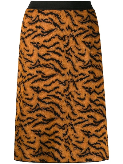 Missoni Animal Effect Skirt In Brown