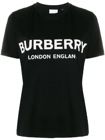 Burberry Logo-print T-shirt In 黑色