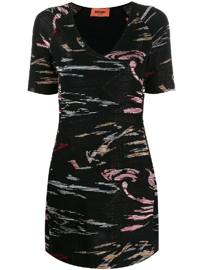 Missoni Abstract Pattern Dress In Black