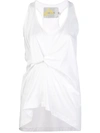 MARQUES' ALMEIDA RUCHED-DETAIL TANK TOP