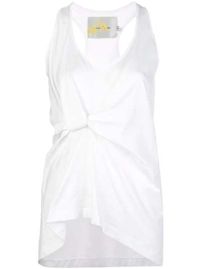 Marques' Almeida Ruched-detail Tank Top In White