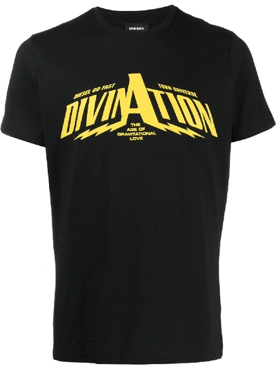 Diesel 'divination' T-shirt In 黑色
