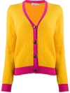 TORY BURCH CONTRAST-TRIMMED CASHMERE CARDIGAN