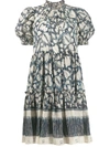 Ulla Johnson Foliage-print Mini Dress In Neutrals