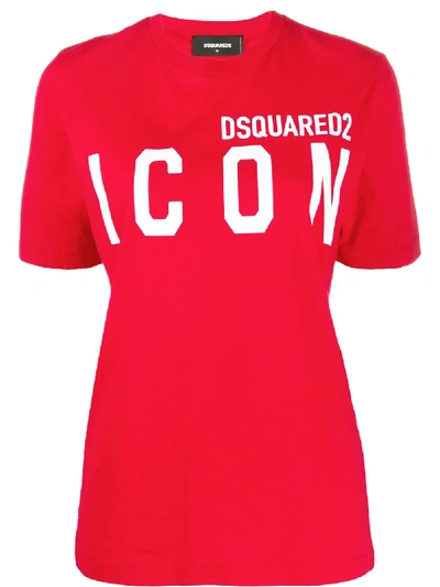 Dsquared2 Logo Print T-shirt In Red