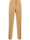 Apc Cropped Tapered Trousers In Neutrals